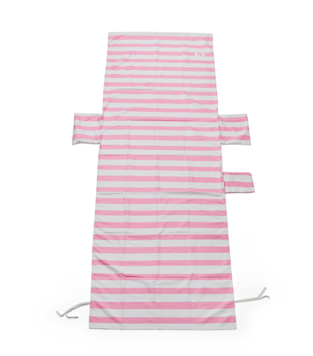 Solsängöverdrag - Randigt rosa